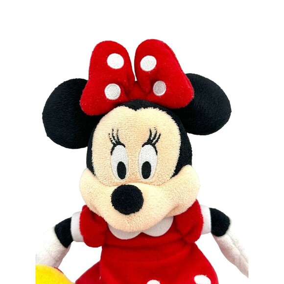 Disney Minnie Mouse Plush Red Dress w/ White Polka Dots 10” - Picture 3 of 4
